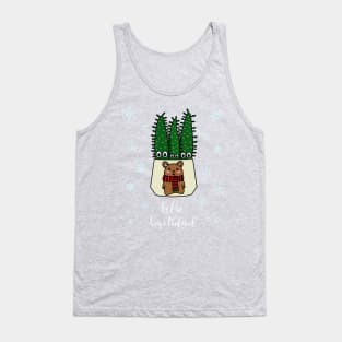 Feliz Cactidad - Eves Pin Cacti In Christmas Bear Pot Tank Top